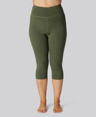 Bamboo fitness 3/4 legging in groen voor dames