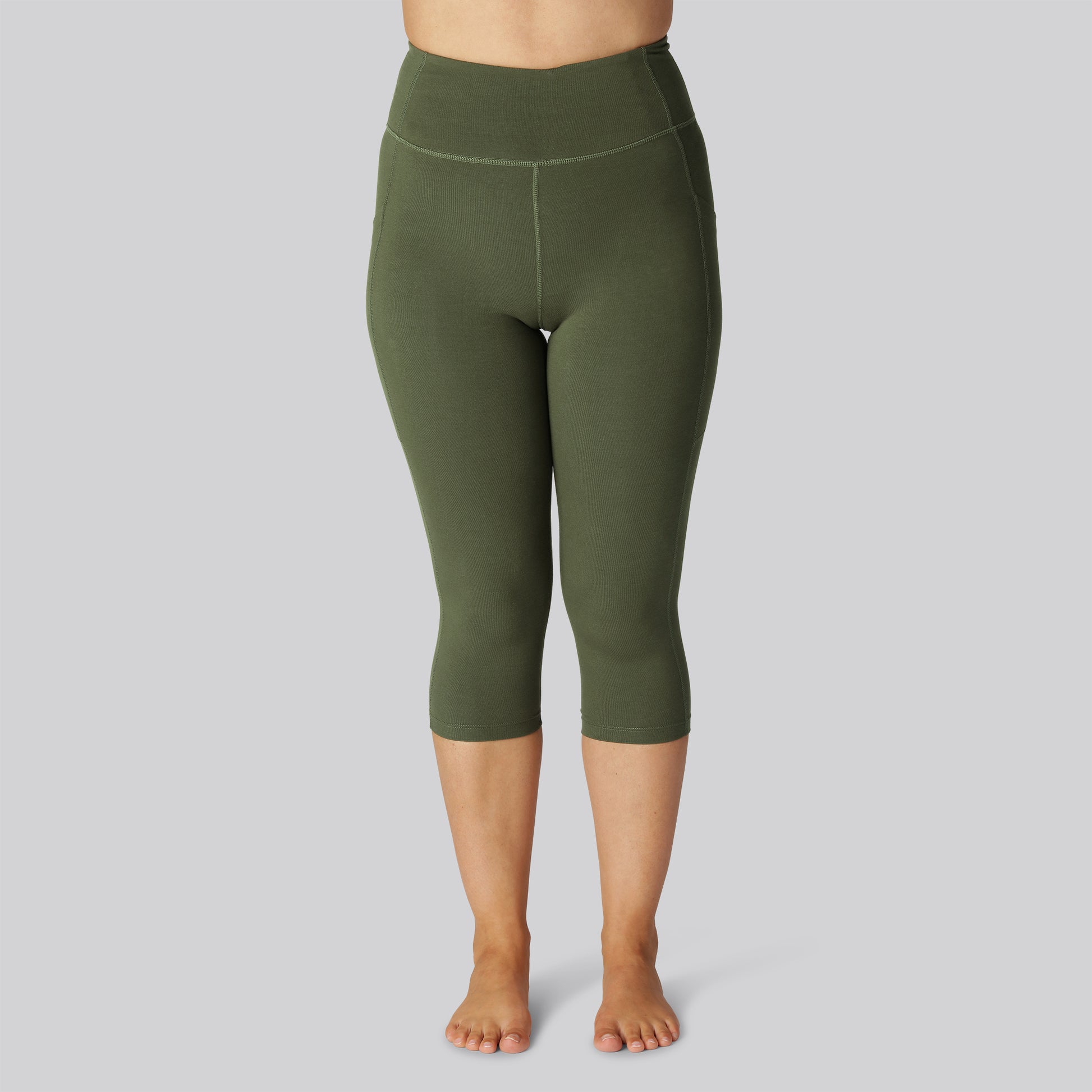 Bamboo fitness 3/4 legging in groen voor dames