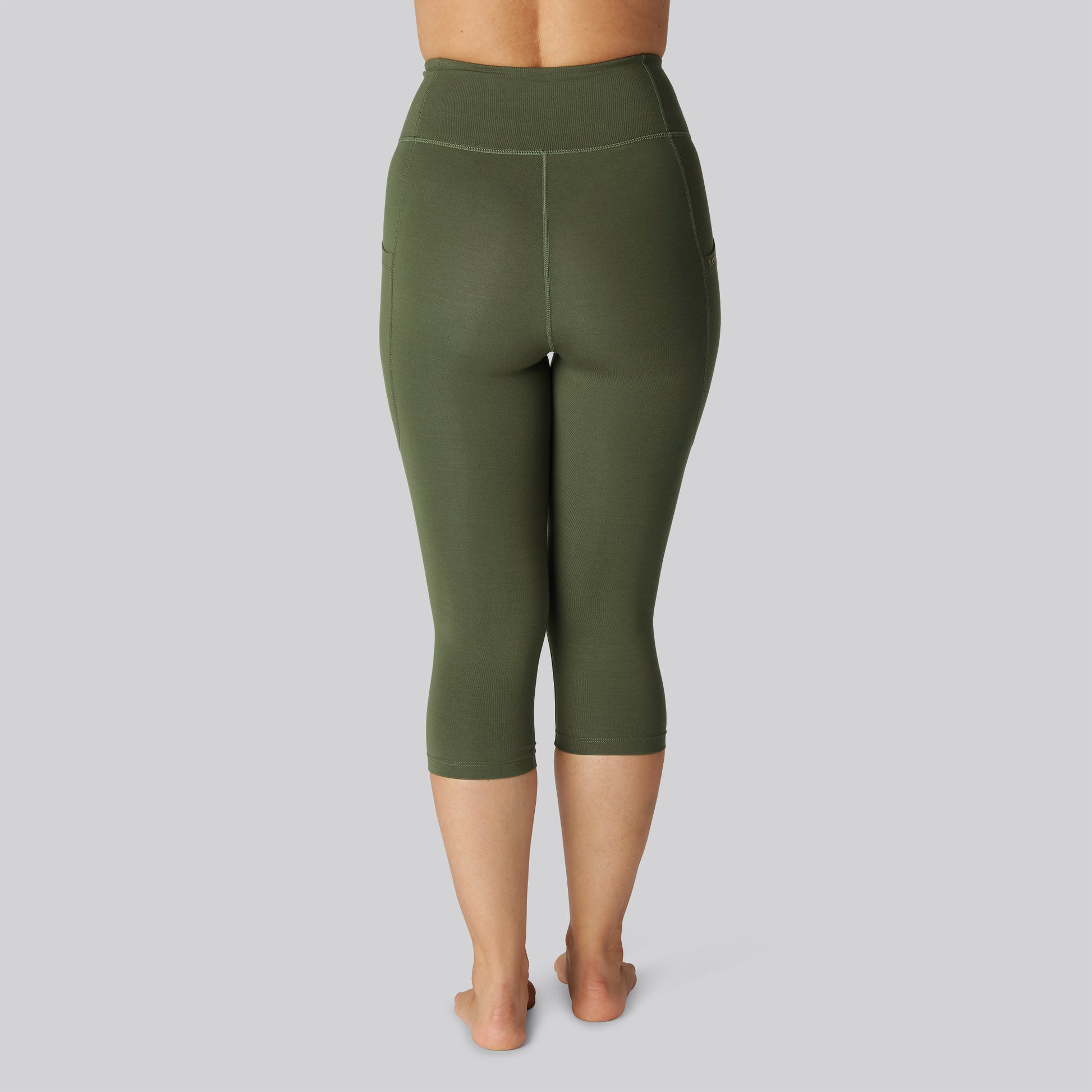 Bamboo fitness 3/4 legging in groen voor dames