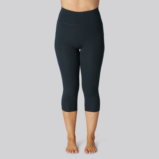 Bamboo fitness 3/4 legging in marineblauw voor dames