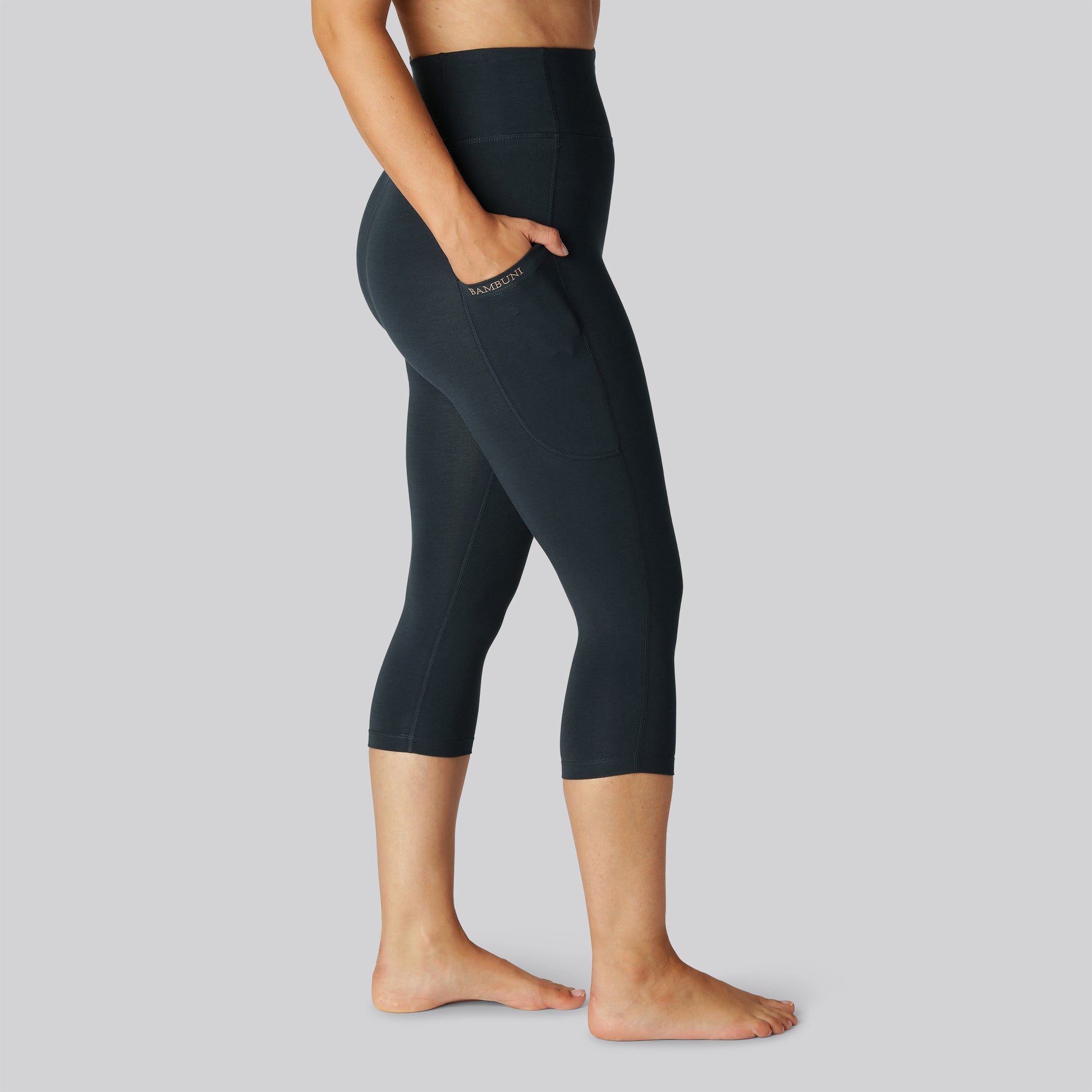 Bamboo fitness 3/4 legging in marineblauw voor dames