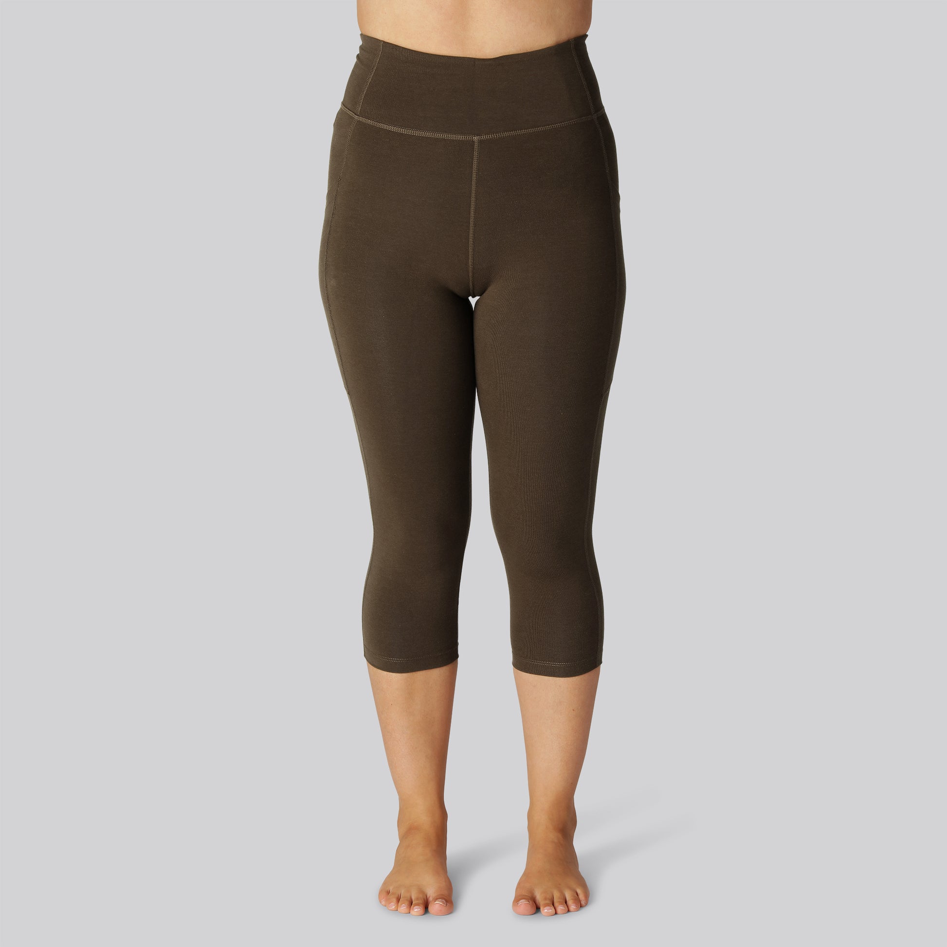 Bamboo fitness 3/4 legging in bruin voor dames
