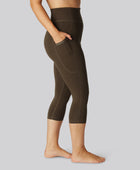 Bamboo fitness 3/4 legging in bruin voor dames