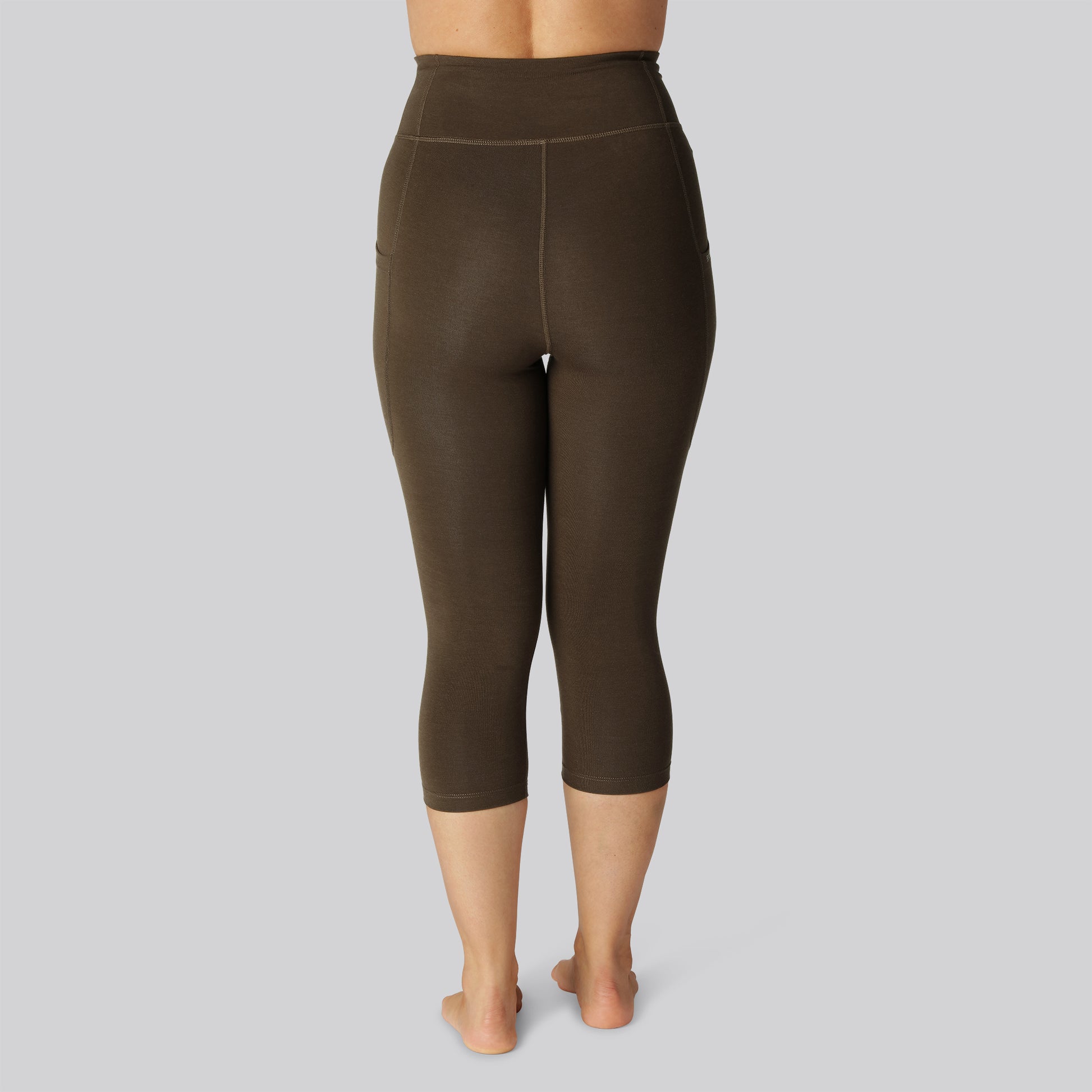 Bamboo fitness 3/4 legging in bruin voor dames