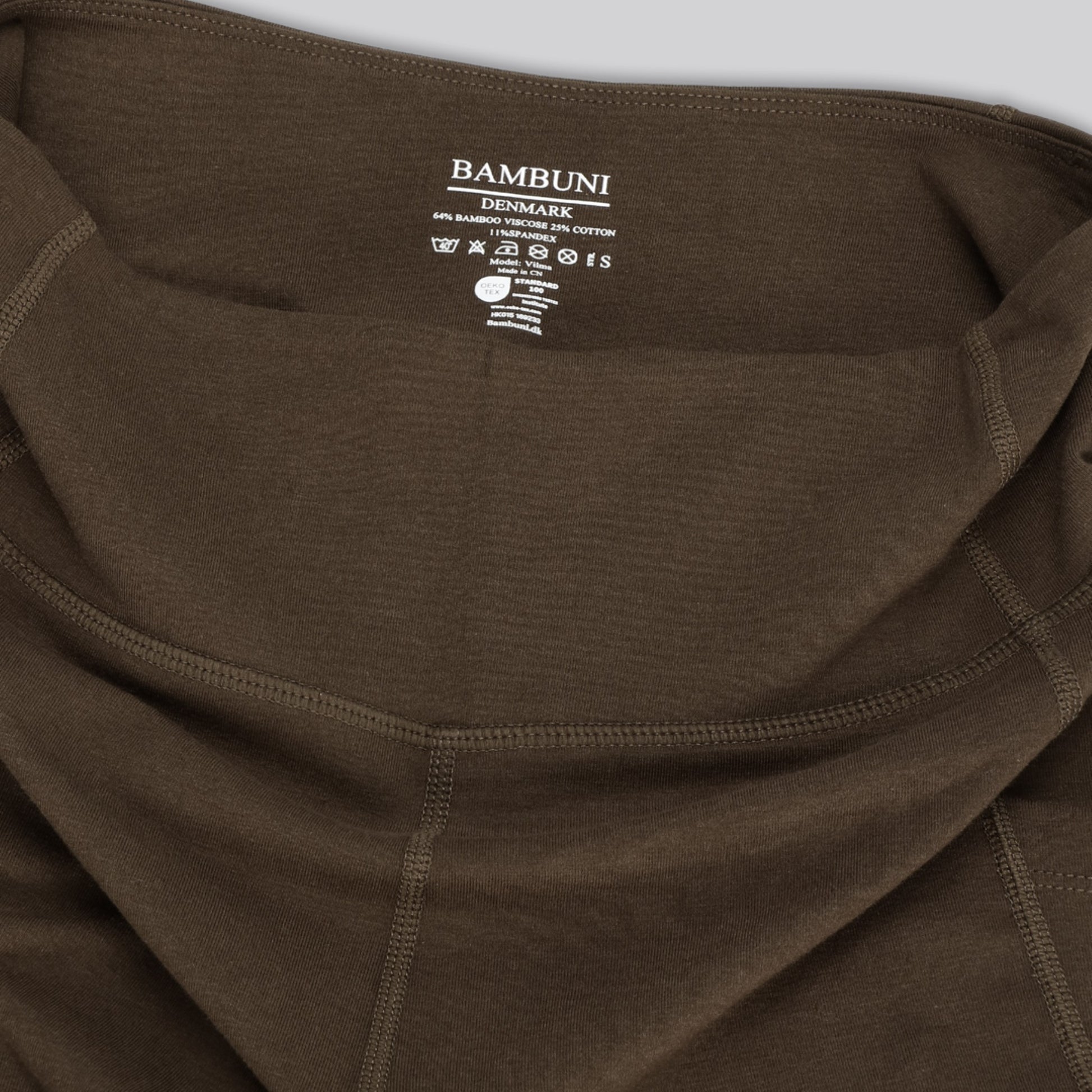 Bamboo fitness 3/4 legging in bruin voor dames