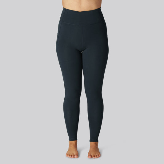 Bamboe fitnesslegging in marineblauw voor dames