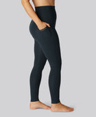 Bamboe fitnesslegging in marineblauw voor dames