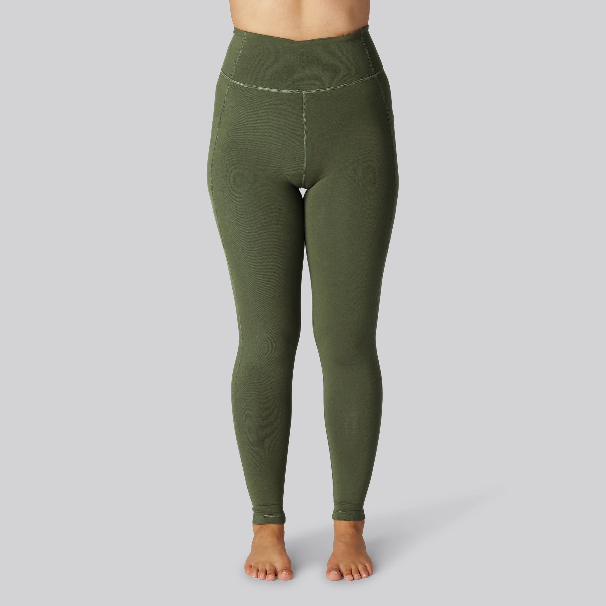 Bamboe fitnesslegging in groen voor dames