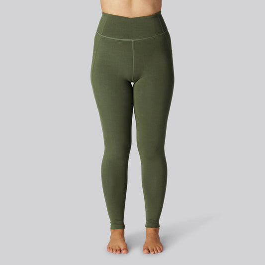 Bamboe fitnesslegging in groen voor dames