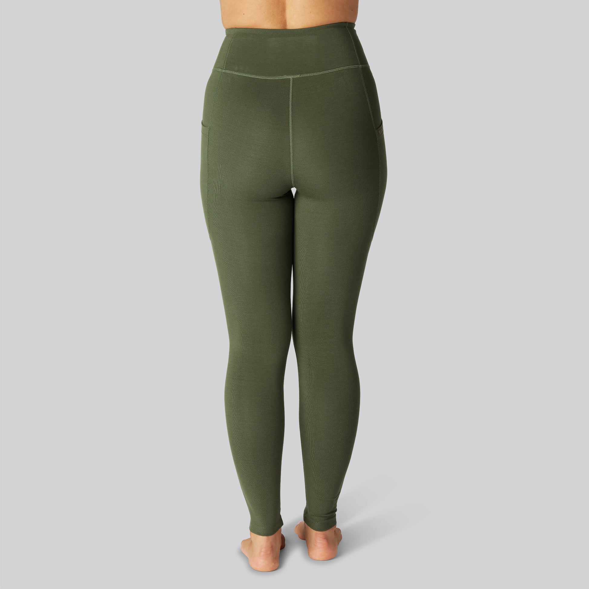 Bamboe fitnesslegging in groen voor dames