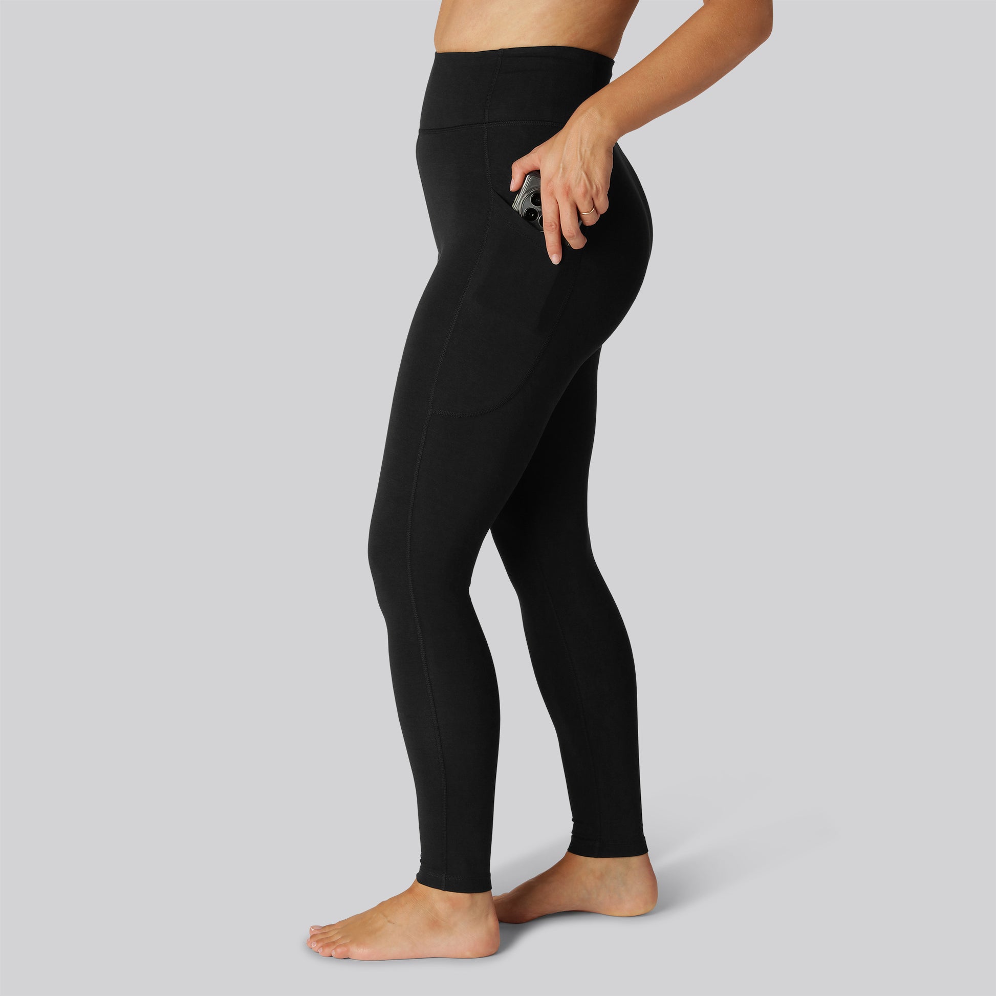 Bamboe fitnesslegging in zwart voor dames