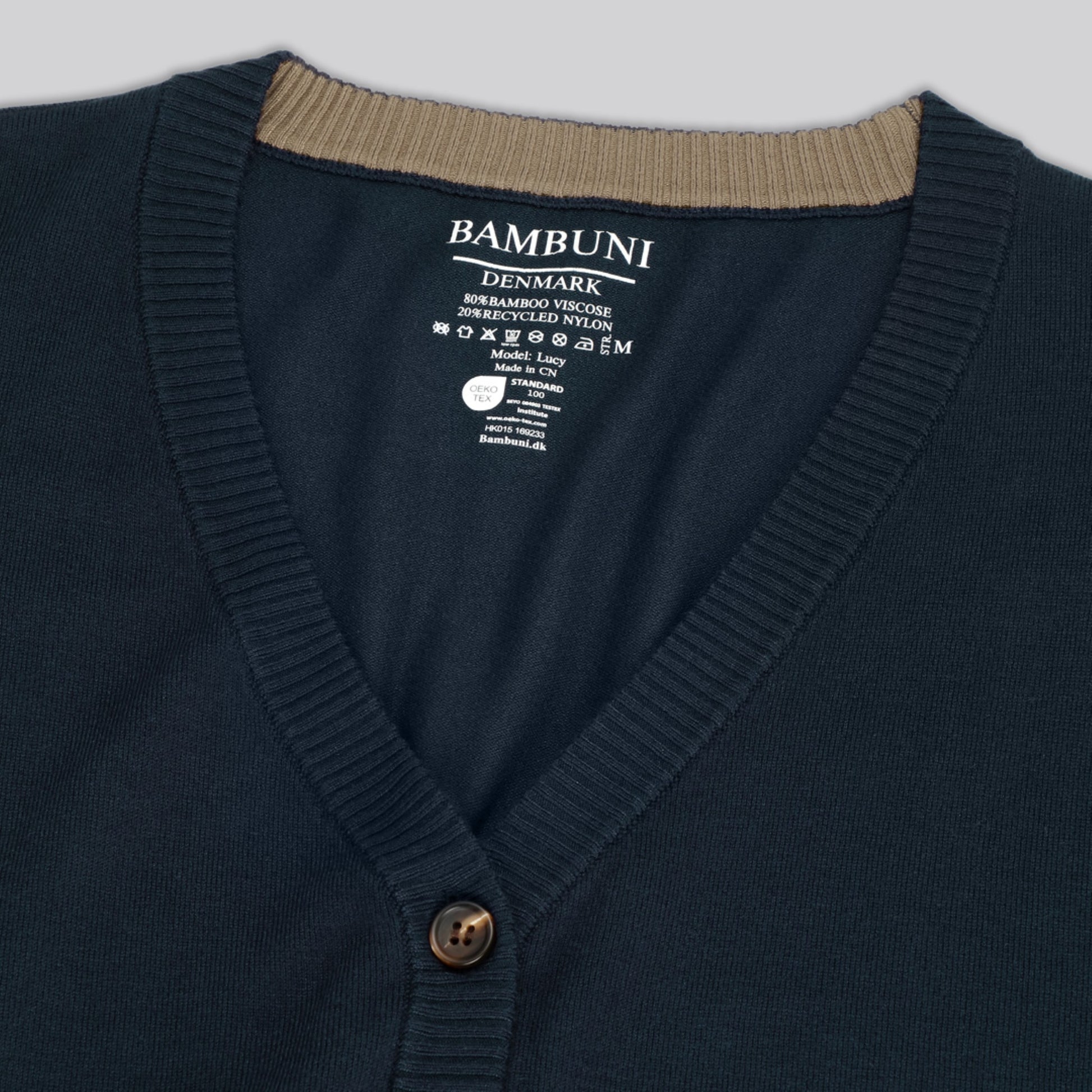 Bamboe vest in marineblauw voor dames