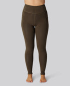 Bruine bamboe fitnesslegging voor dames