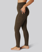 Bruine bamboe fitnesslegging voor dames