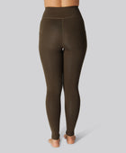 Bruine bamboe fitnesslegging voor dames