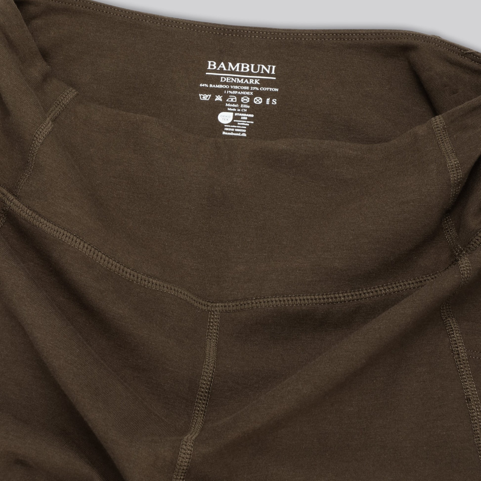 Bruine bamboe fitnesslegging voor dames