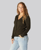 Bamboe vest in bruin voor dames