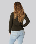 Bamboe vest in bruin voor dames