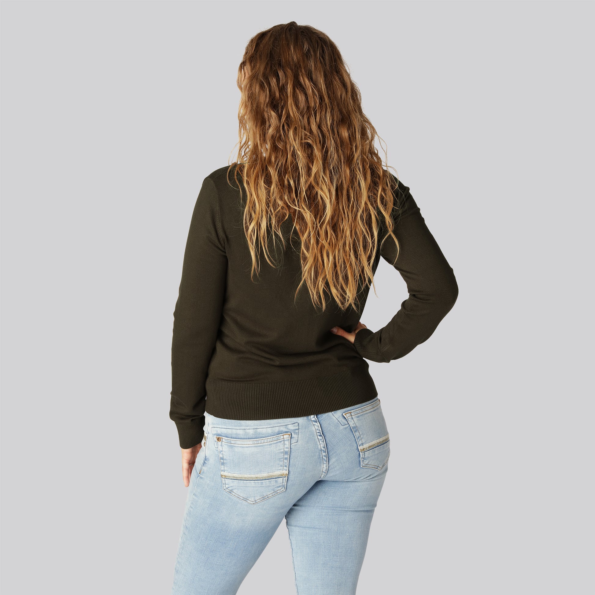 Bamboe vest in bruin voor dames