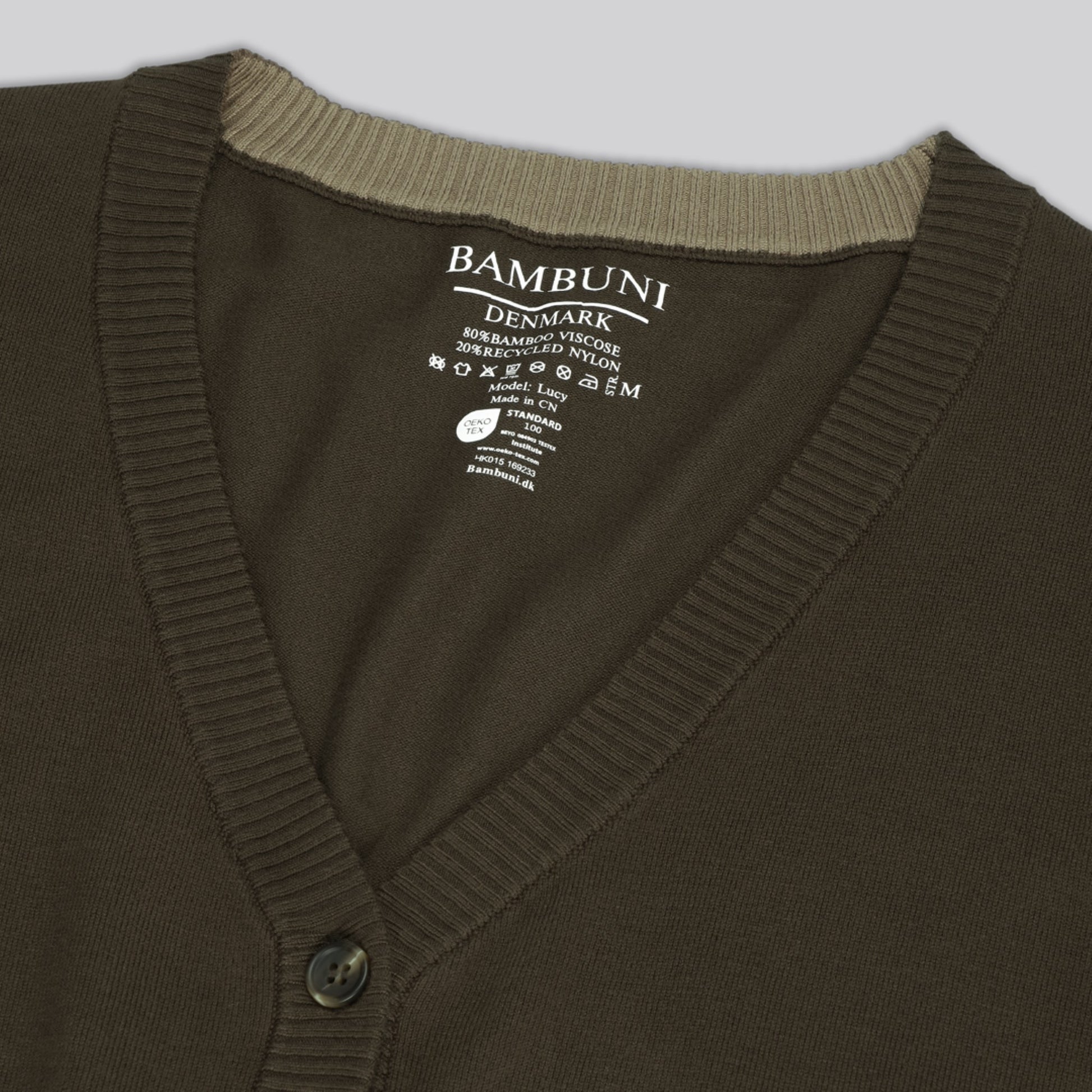 Bamboe vest in bruin voor dames