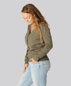 Bamboe vest in zandkleur voor dames