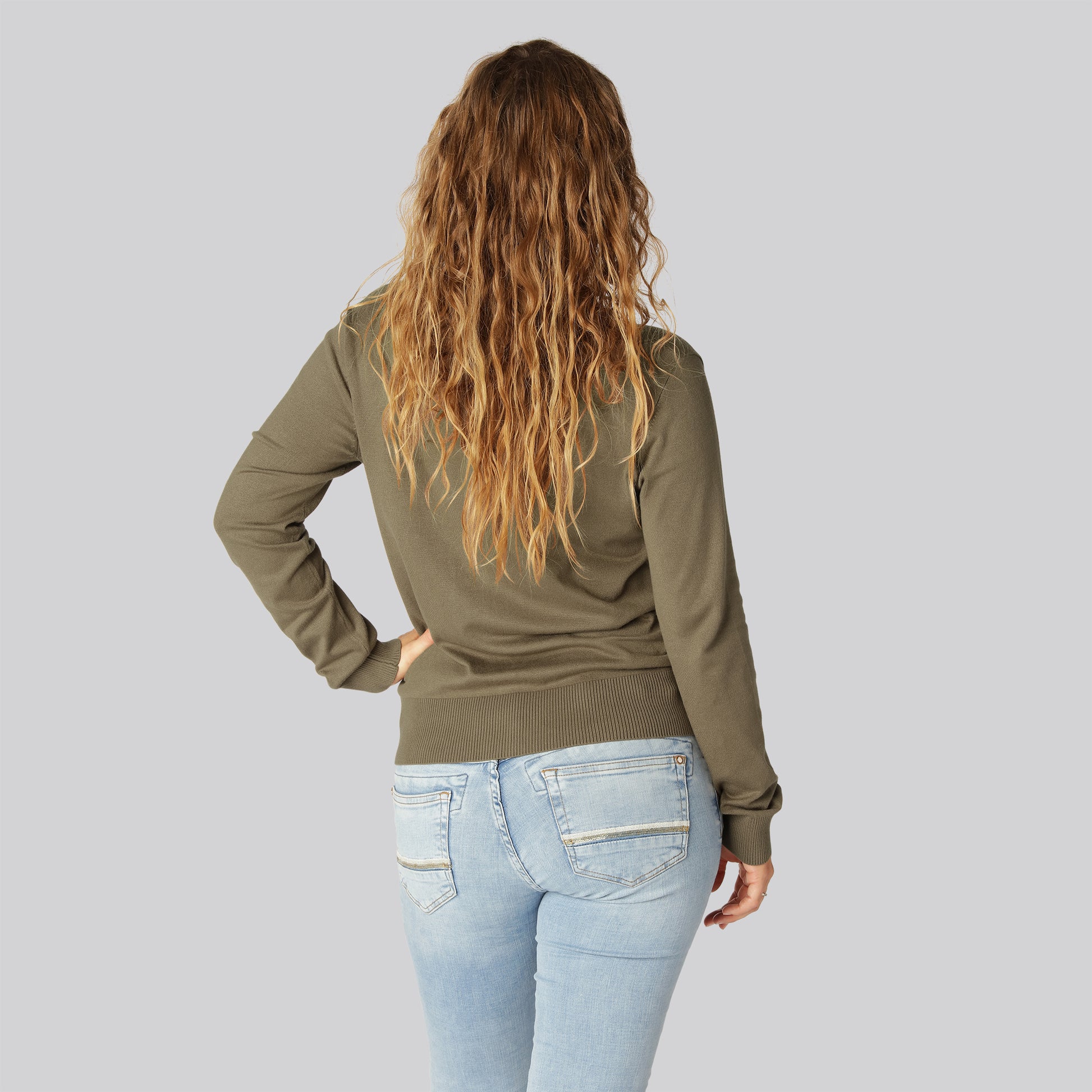 Bamboe vest in zandkleur voor dames