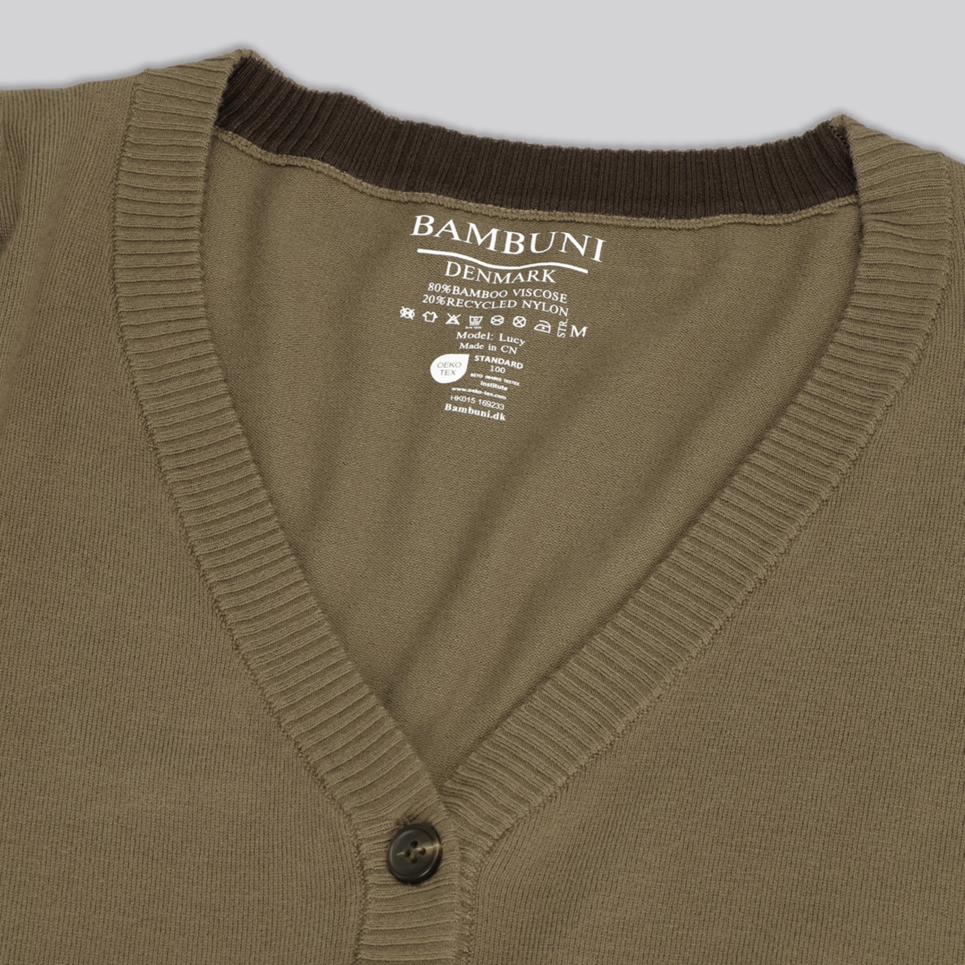 Bamboe vest in zandkleur voor dames