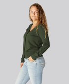 Bamboe vest in groen voor dames