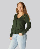 Bamboe vest in groen voor dames