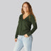 Bamboe vest in groen voor dames
