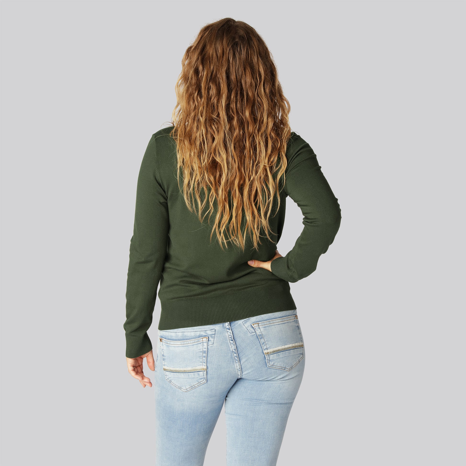 Bamboe vest in groen voor dames