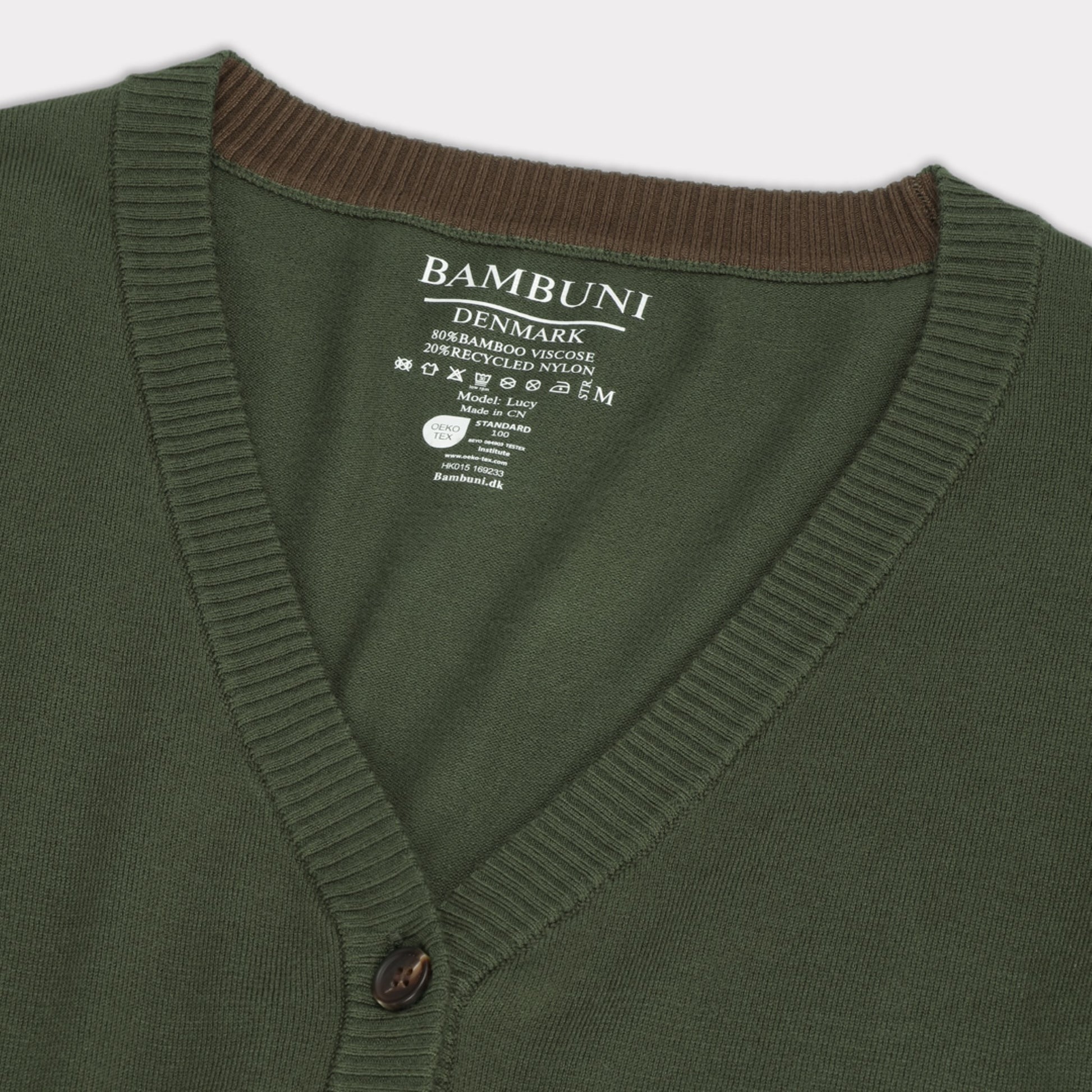Bamboe vest in groen voor dames
