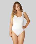 Witte bamboe bodystocking voor dames