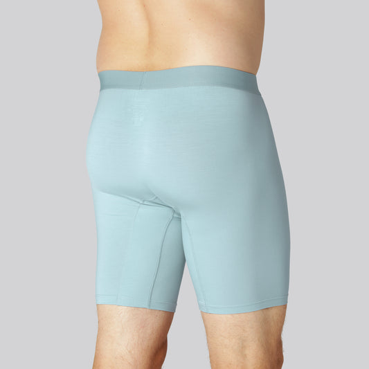 Bamboe onderbusteband met extra beenlengte in lichtblauw voor mannen