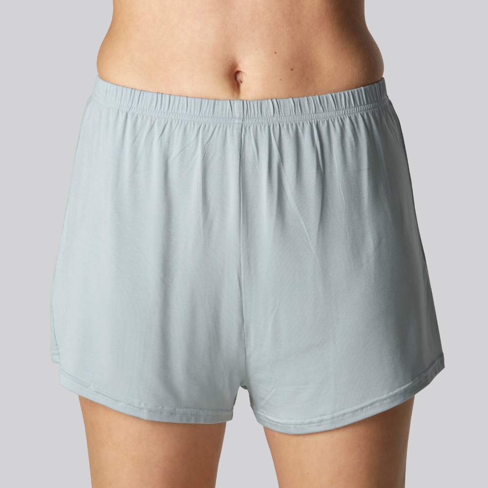 Bamboe nachtshorts in lichtblauw voor dames