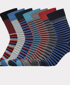 Bambuni 7-pack gestreepte sokken voor heren