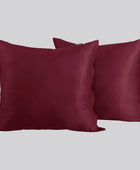 Bamboe kussensloop in bordeauxrood
