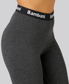 Bamboe 3/4 legging in antracietgrijs voor dames