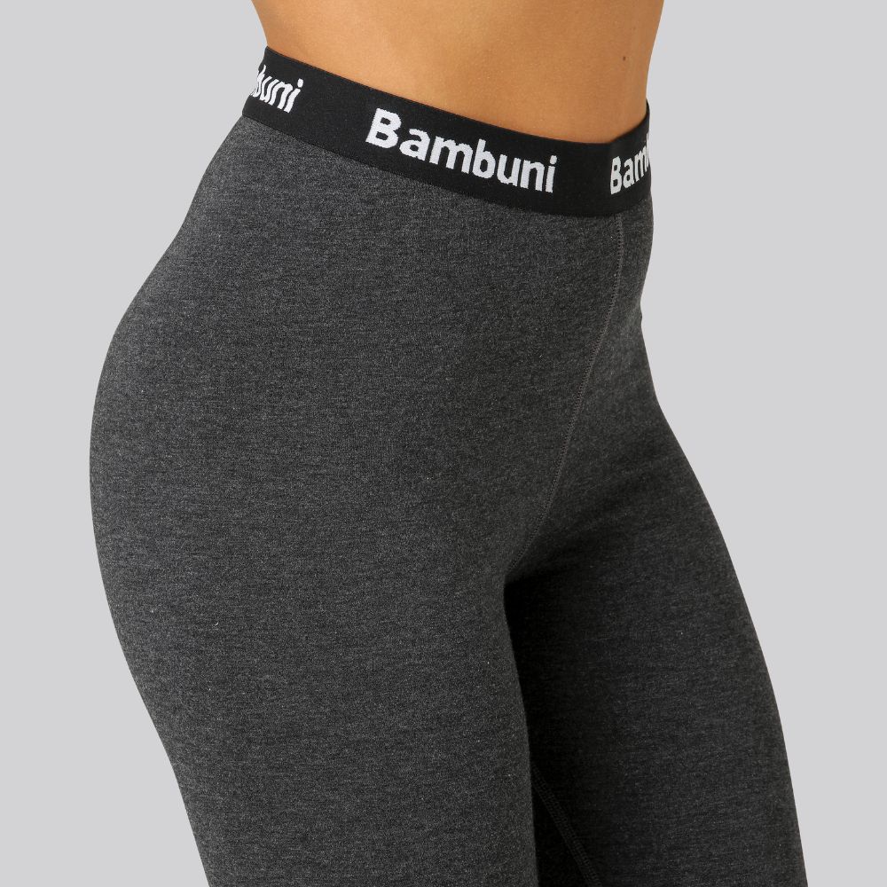 Bamboe 3/4 legging in antracietgrijs voor dames