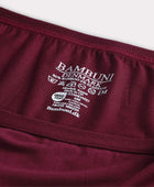 Bamboe maxi slip in bordeauxrood