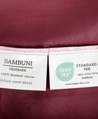 Bamboe kussensloop in bordeauxrood