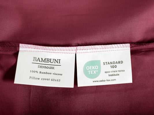 Bamboe kussensloop in bordeauxrood