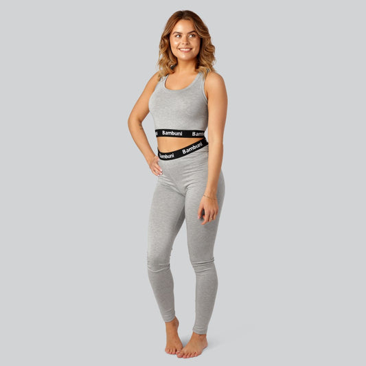 Bamboe top in grijs voor dames