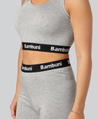 Bamboe top in grijs voor dames