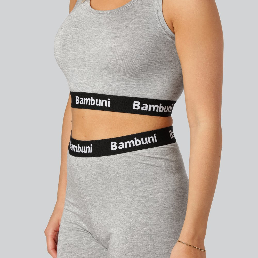 Bamboe top in grijs voor dames