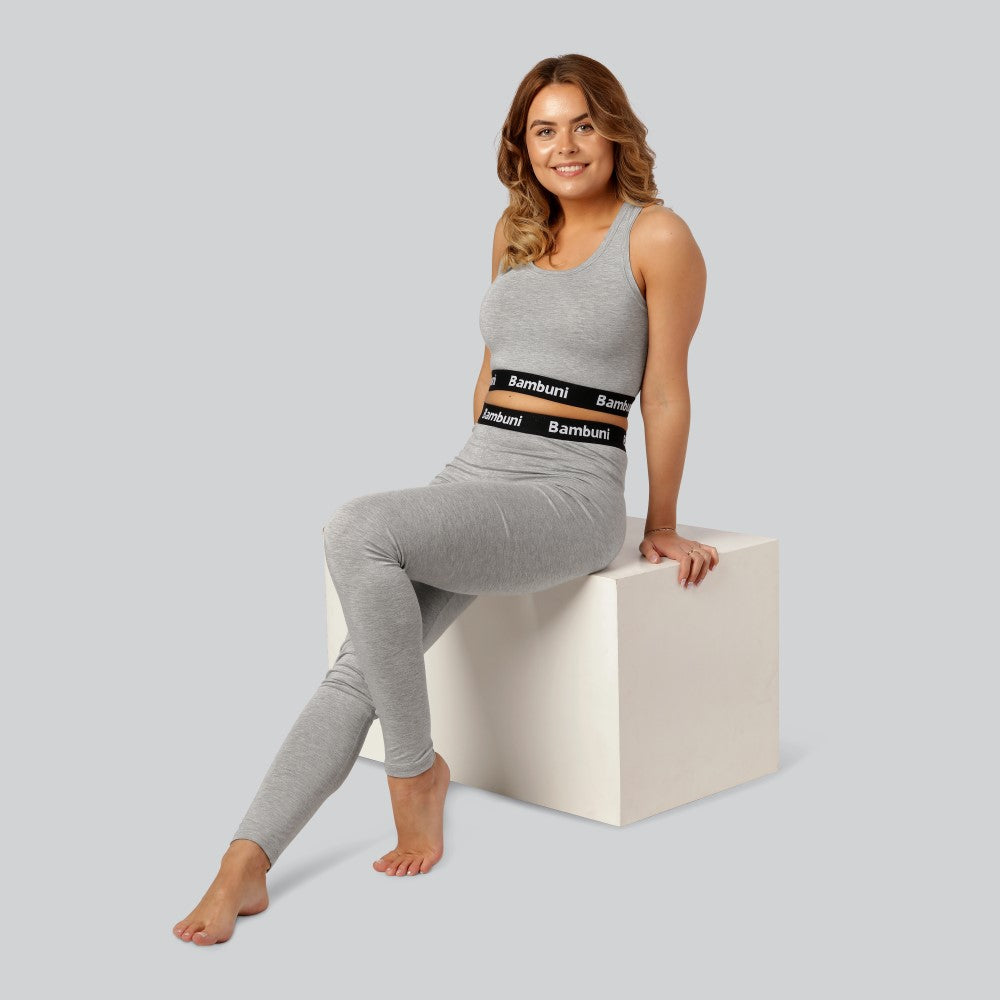 Bamboe legging in grijs voor dames