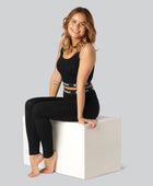 Bamboe top in zwart voor dames