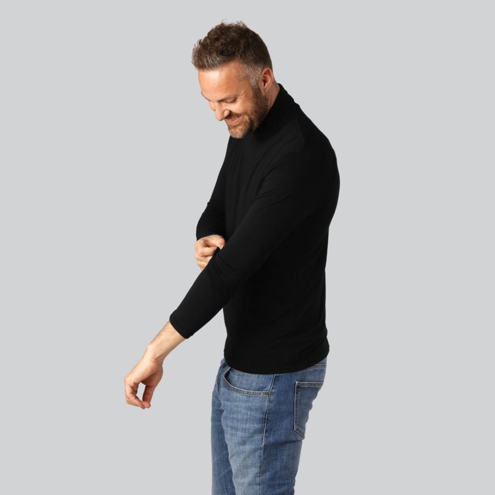 Zwarte bamboe coltrui voor heren