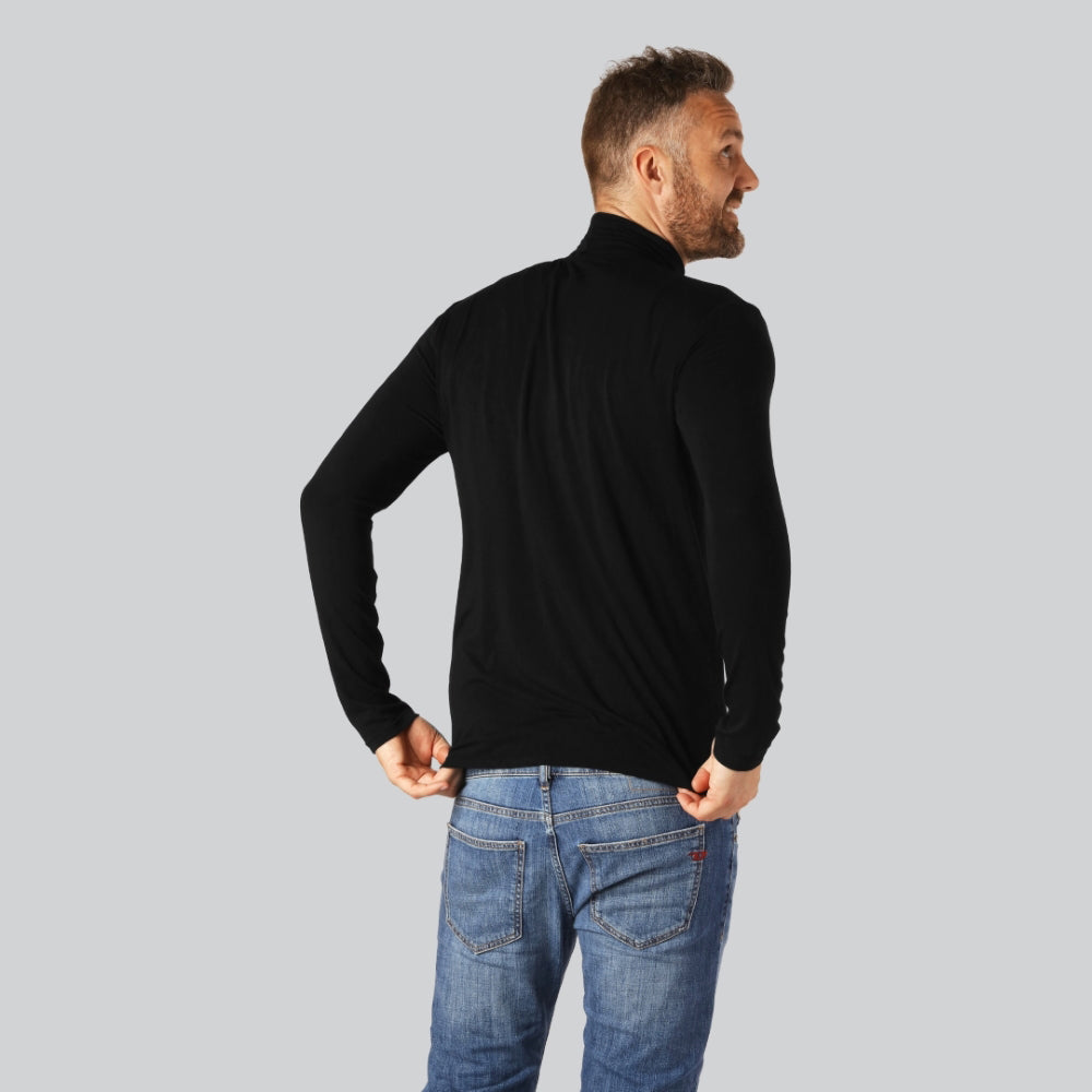 Zwarte bamboe coltrui voor heren