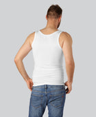 Slim fit bamboe onderhemd in wit voor heren